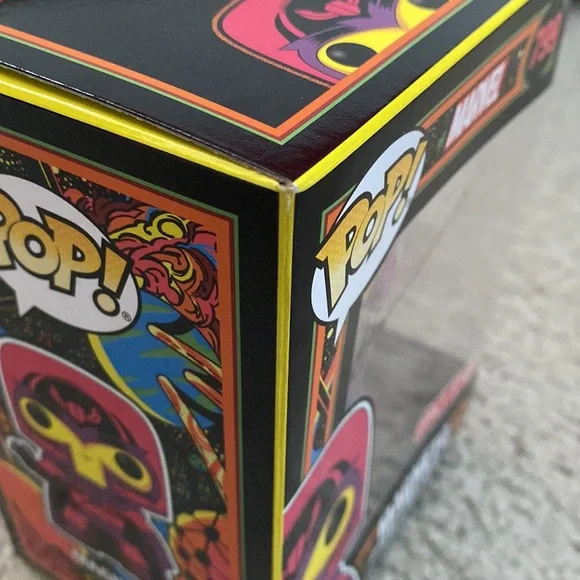 Marvel Blacklight Gambit, Rogue, Magneto, + Black Panther Funko Pops with XL Tee - Picture 9 of 12